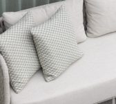 2024 Borek aluminium belt Rapallo sofa chalk white-taupe 6633 (detail)