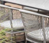 2024 Borek aluminium rope Lerici dining chair slate 6629 – Faro table dekton – Pitelli dining chair detail