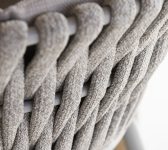 2025 M&L alu belt Florenza chair linen white-taupe detail