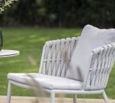 2025 M&L alu belt Florenza lounge chair white taupe detail