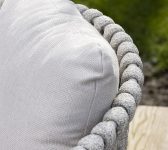 2025 M&L alu belt Florenza swivel lounge chair linen white-taupe detail